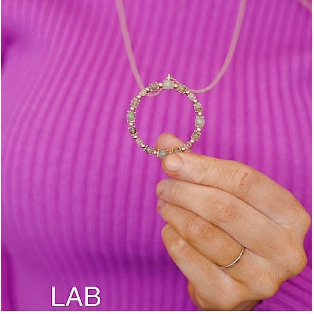 Lab 30 Round Semi Precious Necklace